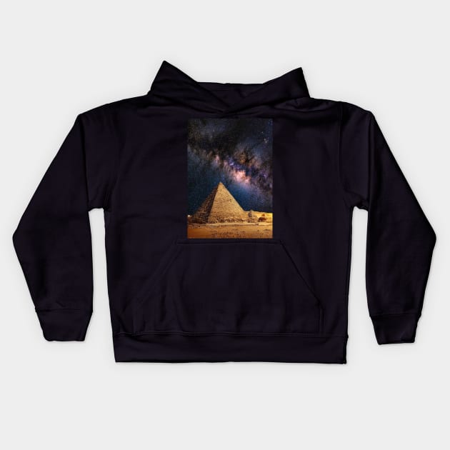 Pyramids of Stars Kids Hoodie by Balthazarthefirst